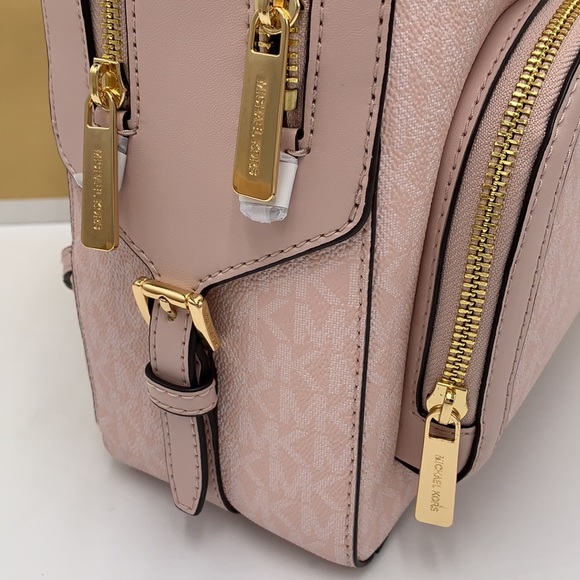 MICHAEL KORS JAYCEE MEDIUM BACKPACK LIGHT POWDER BLUSH SIGNATURE COLOR - Picture 14 of 16